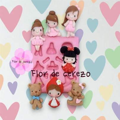 Molde de silicona para miniaturas de muñecas