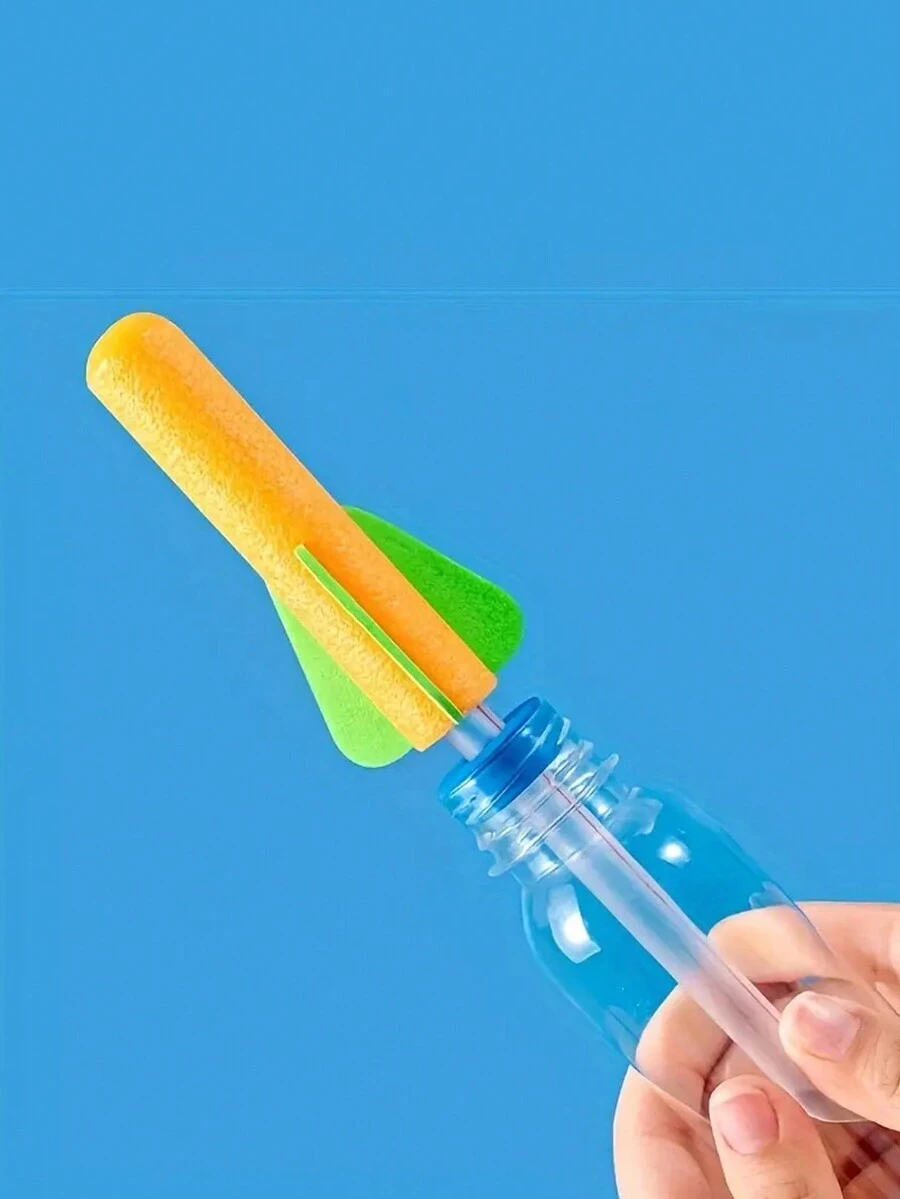空氣火箭發射器玩具,戶外遊戲禮物科學微型空氣火箭壓力噴射模型,diy材料包創意教學工具發明