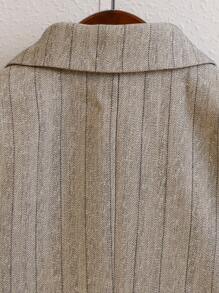 Young Boy 4pcs/Set Suit Set With Double-Breasted Coat, Vest, Pants And Bowtie, Spring - Grey - View 8