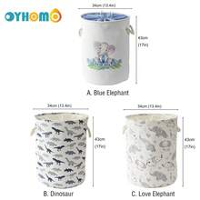 OYHOMO 1 Miếng Thú vật Chủ đề Giỏ giặt Với dây rút Có thể thu gọn Rửa Dày Chất vải Giỏ lưu trữ Bin Đối với Tổ chức Quần áo Đồ Chơi - động vật - Xem 2