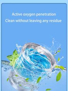 12pcs/Pack Washing Machine Cleaning Tablets, Household Modern Dual Tone Laundry Cleaner Tablets - Blue and White - View 2