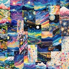 1 Pack Color Fantasy Art Graffiti Cross-Border Cartoon View Stickers DIY Following Suitcase Stickers,School Supplies,Back To School - Multicolor - View 1