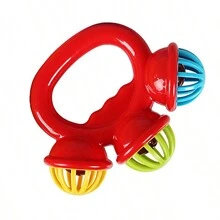 Sino Portátil De Plástico 3 Em 1 Para Bebês E Crianças Pequenas E Tambor De Ondas Brinquedo Educacional Para Agarrar E Agitar, Adequado Para Uso Diário