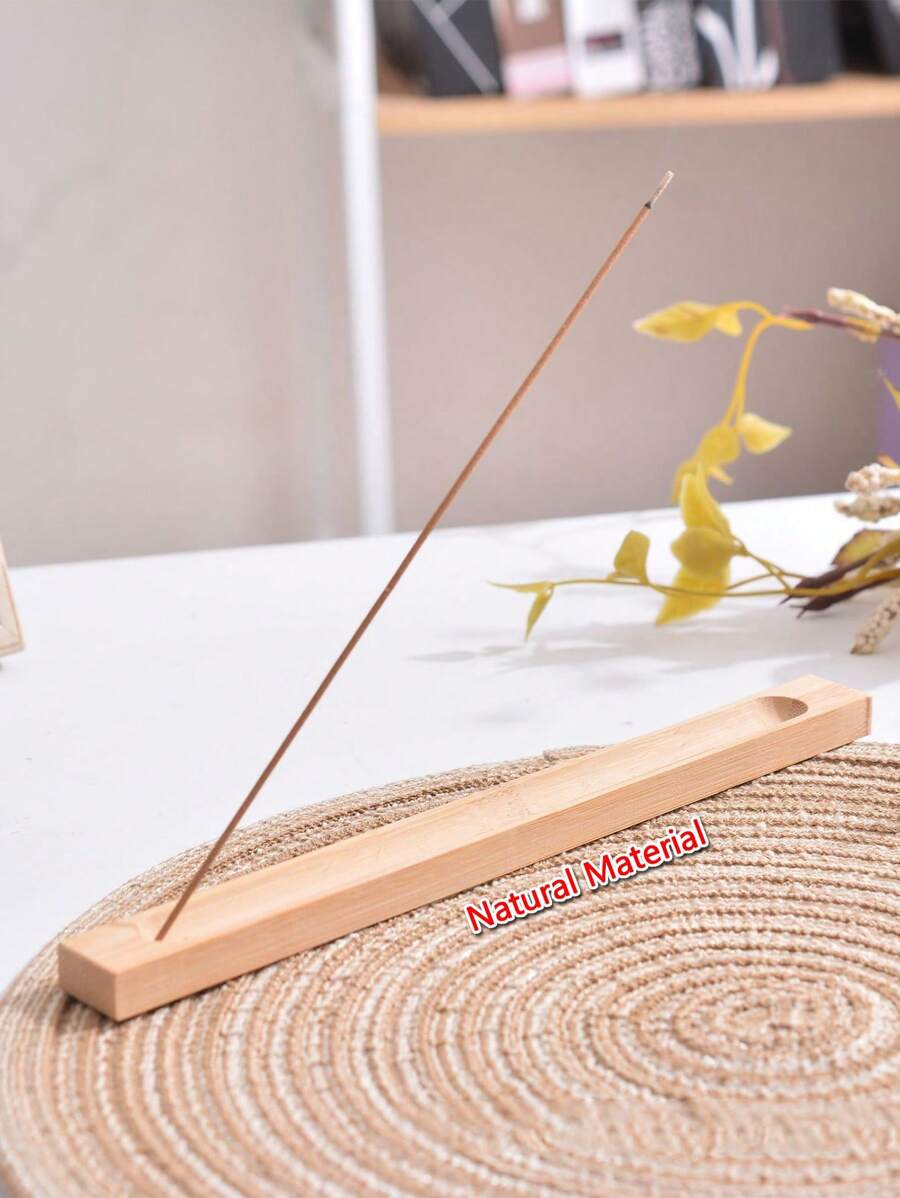 Base de incienso de bambú natural, soporte de palillos de incienso de madera para uso en el hogar - Varios colores disponibles - Ver 1