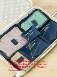 6 cái Sắp xếp quần áo du lịch Đồ dùng học tập Trang trí phòng Trang trí phòng ngủ Vật dụng cần thiết trong ký túc xá cho trường học Học sinh Giáo viên Bộ túi đựng đồ du lịch với túi đựng đồ lót Chống thấm nước Chống bụi có dây kéo cho hành lý Đồ dùng đi học trở lại trường Ni lông cho nam và nữ Đồ dùng cần thiết khi đi du lịch - Màu xanh hải quân - Xem 4