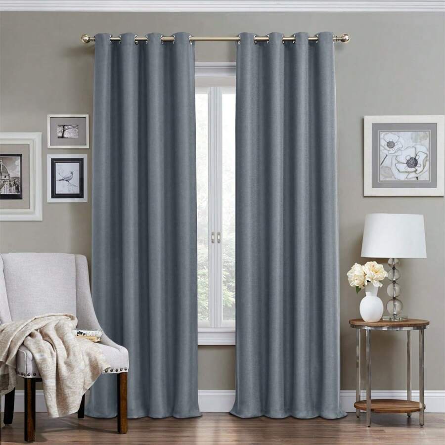 270*183CM Blackout Curtains, Long Blackout Curtains, 95% Blackout Curtains For Bedroom With Eyelets Curtains, Thermal Insulated Blackout Curtains For Hotel Hallway Living Room Etc