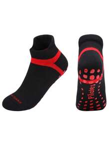 1 Pair Non-Slip Yoga Socks Minimalist Casual Sports Socks Sweat-Absorbing Yoga Socks Soft Anti-Slip Compression Fitness Gym Dance Playground Floor Ankle Socks Breathable Professional Pilates Ballet Socks, Grip Socks
