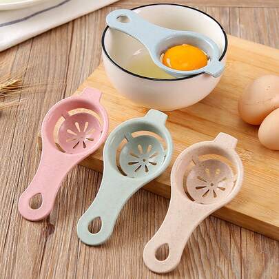 Separador de clara de huevo de 1 pieza con filtro para separar la yema y la clara, utensilio de cocina para hornear y acampar