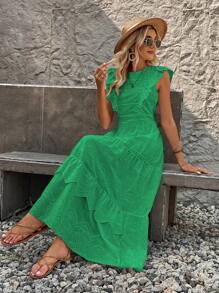 Women Dresses - màu xanh lá - Xem 2