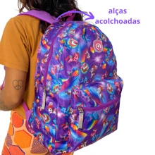 Mochila Únicornio Roxo - Roxo - Visão 2