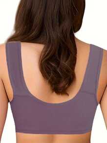 3pcs/Set Maternity Wireless, Front Button Design, Traceless, Gathering, Nursing Bra - Multicolor - View 3