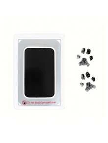 1套嬰兒手印腳印套件,寵物爪印套件,無觸摸墨水墊和無墨套件,貓狗足印墊,是完美的新生兒和寵物紀念禮物 - 黑色 - 查看 6