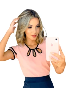 Women Blouses - Rosa Pálido - Ver 3