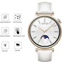 2 piezas Protectores de pantalla de vidrio 3D resistentes a los arañazos para Watch GT 1 GT 2 GT 4 de 46mm y 41mm, y Galaxy Watch 5 6 7 Ultra FE de 40/44/43/47mm