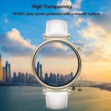2 piezas Protectores de pantalla de vidrio 3D resistentes a los arañazos para Watch GT 1 GT 2 GT 4 de 46mm y 41mm, y Galaxy Watch 5 6 7 Ultra FE de 40/44/43/47mm