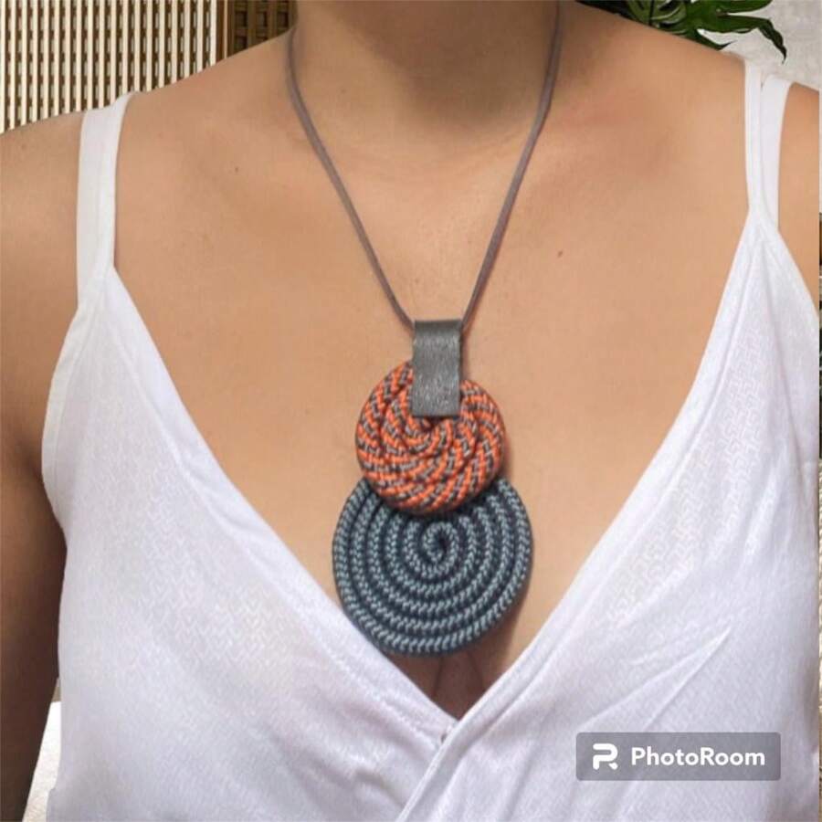 Bib Necklaces - 灰色 - 查看 1