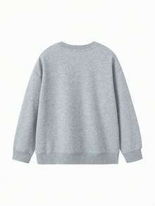 Balabala 儿童男童针织圆领运动衫 - 灰色 - 查看 2