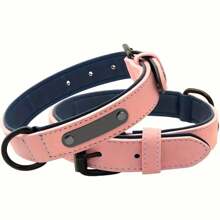 1 件可调节宠物项圈，带个性化雕刻狗牌，用于训练和散步 - 棕色 - 查看 7