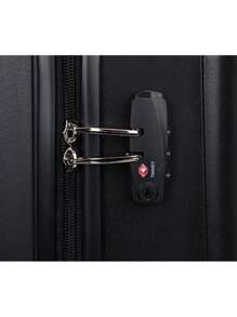 SUISSEWIN Classic Simple Fashion Trolley Case 20 Inch Boarding Case, Mute Universal Wheel Suitcase, Black Luggage Portable Carry-On Luggage For Travel Holiday Vacation Honeymoon Cruise Back To School For Men And Women Students - Black - View 7