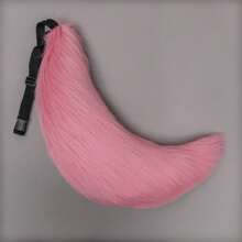 Cola Grande De Zorro Peluda De 9cm Hecha A Mano / Cola De Lobo Utilizada Como Accesorio / Utilería De Cosplay - Negro - Ver 27