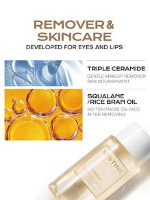 MISTINE Makeup Remover 30ml For Face And Eyes & Lip 3-In-1 Clean Pores Water-Oil Separation , Refreshing And Non-Irritating, Refuses To Leave Foundation Residue, Makeup Removable For Whole Face 1pc