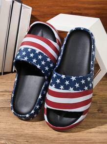 Men's Fashionable Pattern Printed Slip-On Sandals, Suitable For Indoor And Outdoor Use. Perfect For Beach, Stream Hiking, Lightweight, Breathable, Non-Slip And Suitable For Daily Leisure