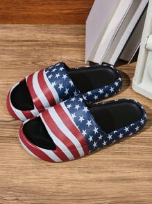 Men's Fashionable Pattern Printed Slip-On Sandals, Suitable For Indoor And Outdoor Use. Perfect For Beach, Stream Hiking, Lightweight, Breathable, Non-Slip And Suitable For Daily Leisure