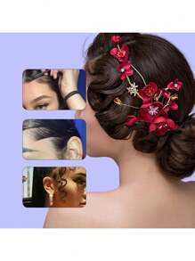 3入組粉邊髮型造型梳套裝,包括控制刷、梳理刷和鼠尾梳,適用於女孩和美容師的美容配件 - 黑色 - 查看 3