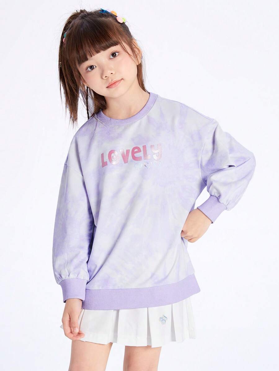 Balabala Áo len cổ tròn cho bé gái - Màu tím - Xem 1