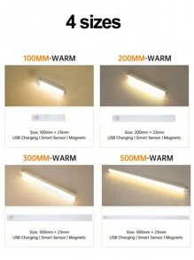 LED Night Light With Motion Sensor, Magnetic Wireless Lighting, Suitable For Home Room Decoration, Can Be Used In Kitchen, Stairs, Cabinets, Hallway And Wardrobe, Cabinet Light Strip With Warm White Light, Light Bar - White - View 11
