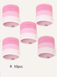 10 piezas Goma de pelo unicolor - Multicolor - Ver 10