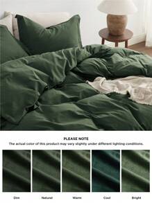 Bedsure Valentine's Day 100% Washed Cotton Duvet Cover - Minimalist Cotton Duvet Cover Set Linen Like - 3 Pieces Plain Simple Cotton Duvet Cover Set With 2 Pillow Shams, For Valentines Decor, Room Deocr, Home Decor