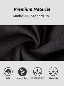 7pcs/Pack Men's Ultra-Soft Microfiber Boxer Briefs, Solid Color, Comfortable Fit - Multicolor - View 6