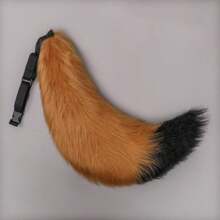 Cola Grande De Zorro Peluda De 9cm Hecha A Mano / Cola De Lobo Utilizada Como Accesorio / Utilería De Cosplay - Negro - Ver 10