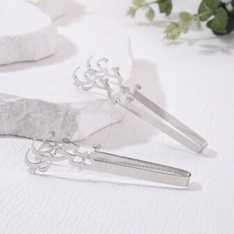 2pcs Arabic Letters Iron Aromatherapy Clips,Halloween,Spooky,Autumn, Winter,Holiday,Festival Gifts Birthday Graduation