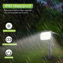 2PCS 48LED Solar Landscape Spotlights Outdoor 2-In-1 Solar Spot Lights Outdoor IP65 Waterproof Solar Powered Wall Lights Front Door Backyard Garage Deck - Black - View 2