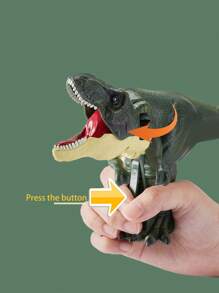 1個塑膠發條蟲霸霸恐龍玩具,手持搖擺模擬動物,年輕的惡作劇解壓工具 - 彩色 - 查看 5