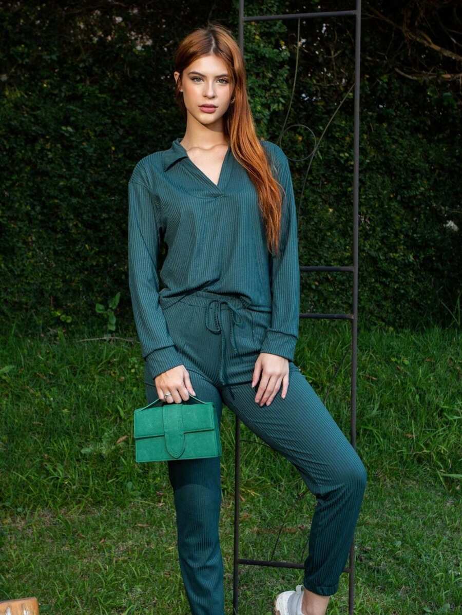 Women Two-Piece Outfits - 綠色 - 查看 1