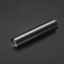 1 Pieza Mini Linterna Recargable Usb De Aleación De Aluminio Con Chip Led Ultra Brillante, Linterna Zoomable Y De Largo Alcance Conveniente - Negro - Ver 2