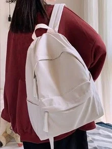 Ba lô Của phụ nữ Mới Hàn Quốc Phiên bản Của Tất cả Đúng mốt Vải Oxford Ba lô Thời trang Giải trí Dung lượng lớn Du lịch Balo - trắng - Xem 4