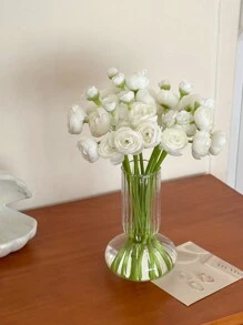 1Set/6Pcs  Peony Simulation Flower Decoration Loula Fake Flower Living Room Table Decoration - White - View 4