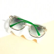 1 件女士原创时尚无框眼镜，非常适合海滩旅行、驾驶、聚会和时尚形象 - 杏色 - 查看 7