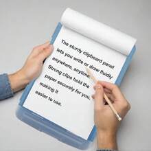 Caja de documentos impermeable A4 tablero de escritura con ranura de pluma caja de almacenamiento de papel multifuncional tablero de escritura de plástico clip de material de aprendizaje artefacto de almacenamiento - Rosa Roja - Ver 3