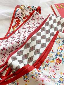 4pcs/Set Ladies' French-Style Red Floral Print Scarf Headband For Casual, Elegant, Date, Daily Wear And Gift Decoration Boho Hair Band Turban Headband Sweatband, Hairband Fall Winter Hair Accessories For Women Bows For Vacation Outfits Woman Women Bandanas Soft Headwrap - Multicolor - View 8