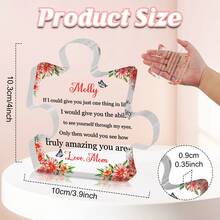 給媽媽的最佳禮物- 1 件透明塊拼圖亞克力牌- 母親節禮物- 感謝兒子送給母親的禮物- 最好的母親禮物- 亞克力牌刻勵志名言給無條件愛你的媽媽- 生日感謝日感恩節聖誕節快樂送給媽媽的新年禮物 - 創意家庭辦公室教室書桌藝術工藝裝飾品,最溫馨的禮物創意,有趣的設計派對禮物,喬遷禮物,式亞克力紀念品禮物,有趣的禮物 - 彩色 - 查看 2