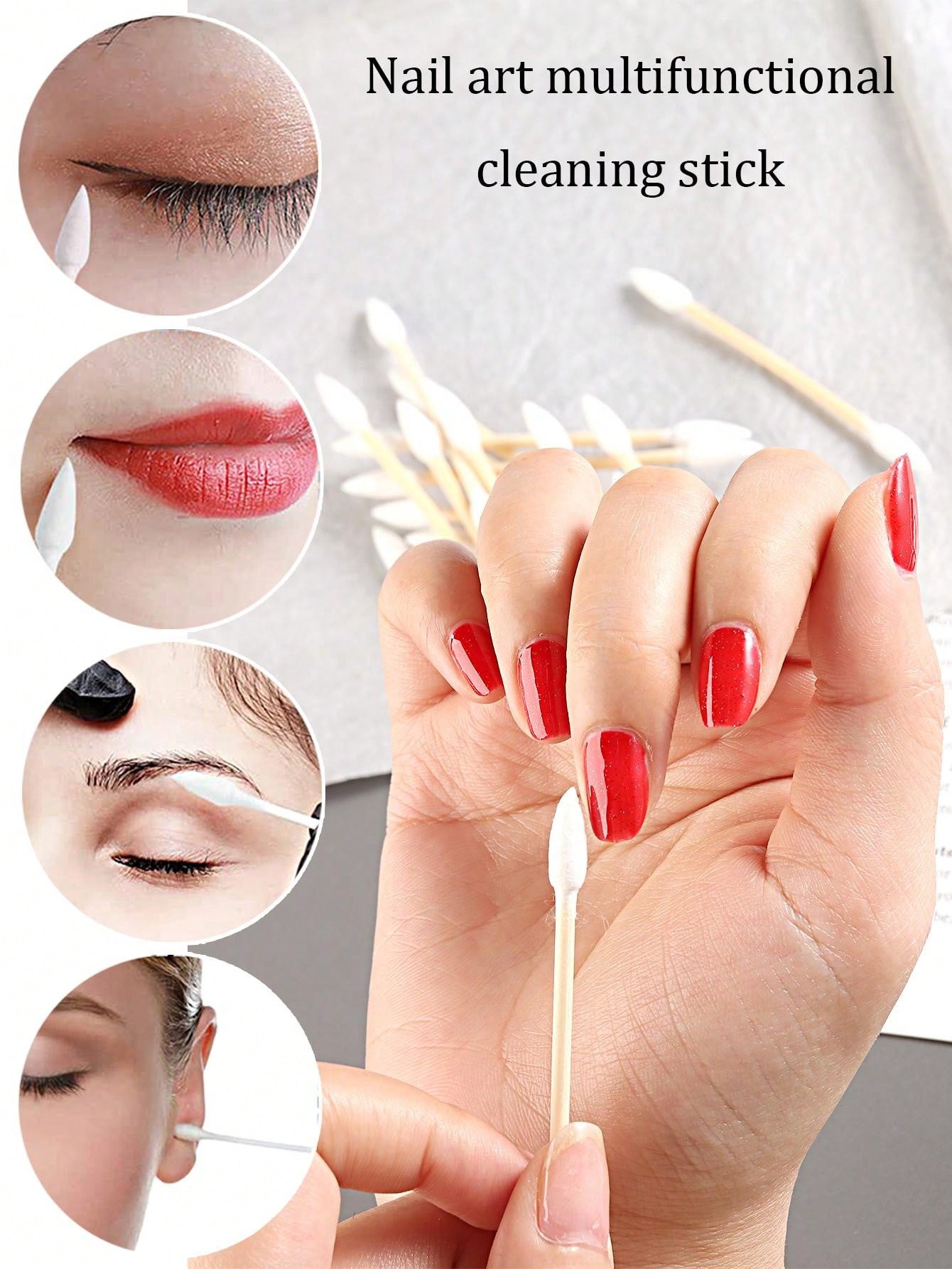 2 Pack Of Disposable Double-Ended Nail Art Cotton Swab Cleaning Sticks,  Suitable For Home And Travel Applicator Sticks, Suitable For Manicure And Cosmetic  Applicator Sticks | SHEIN USA
