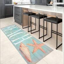 1 件廚房墊防滑走廊陽台地毯吸水浴室墊洗衣房地墊入口門墊家用地毯 - 海星海螺 - 查看 3