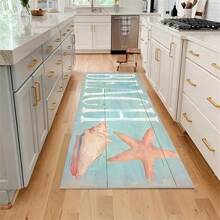 1 件廚房墊防滑走廊陽台地毯吸水浴室墊洗衣房地墊入口門墊家用地毯 - 海星海螺 - 查看 1