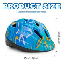 儿童头盔，儿童自行车头盔，儿童滑板骑行头盔，3-12岁男孩女孩头盔，可拆卸内衬，轻便透气，山地BMX自行车滑板安全防护头盔 - 彩色 - 查看 2