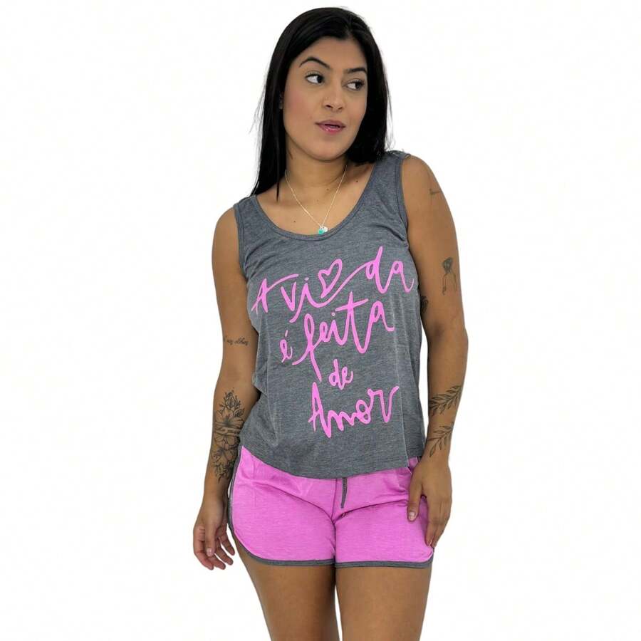 Women Pajama Sets - Màu xám đen - Xem 1